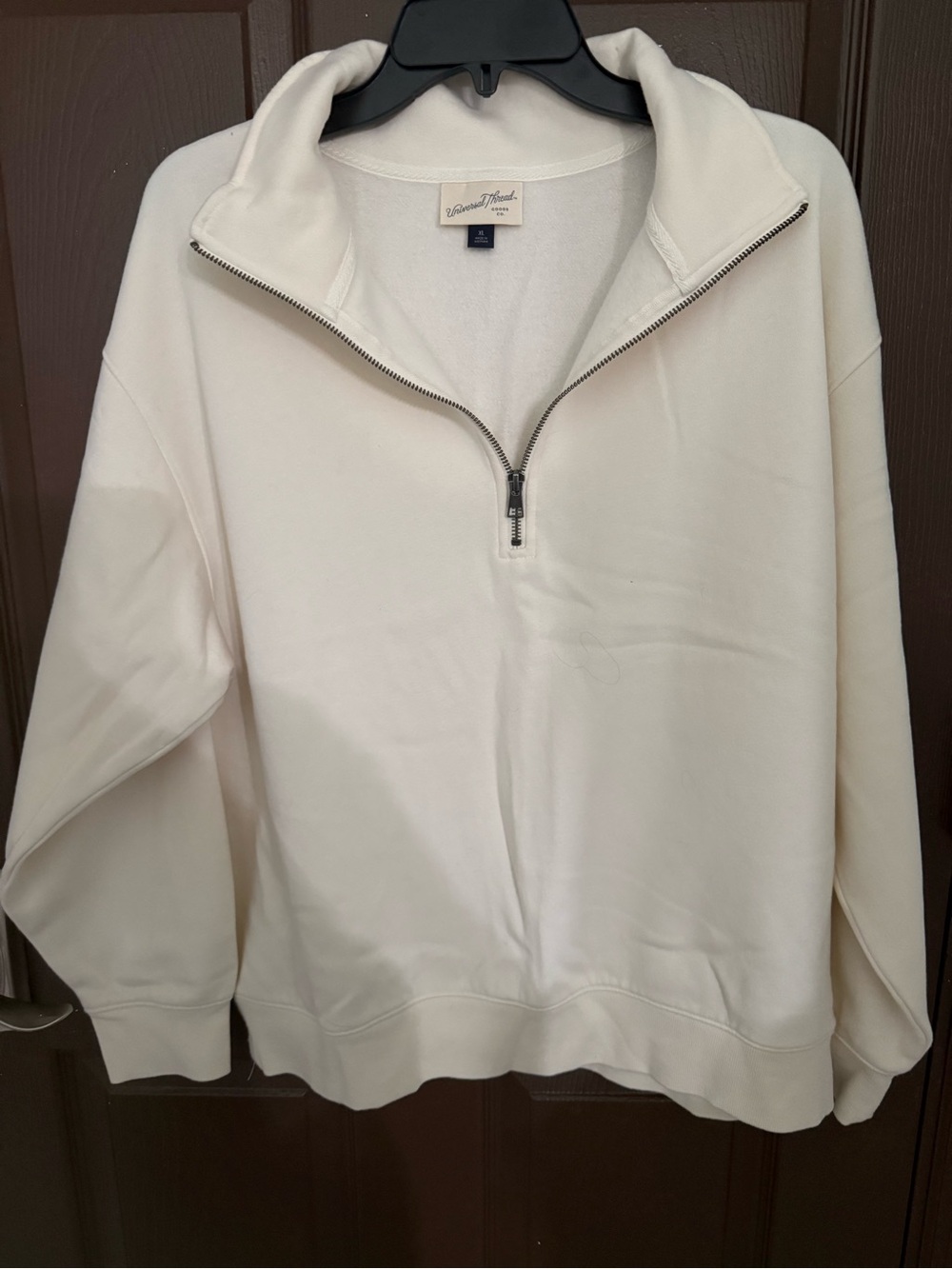 Universal Thread Cream Half-Zip Pullover Sweatshirt